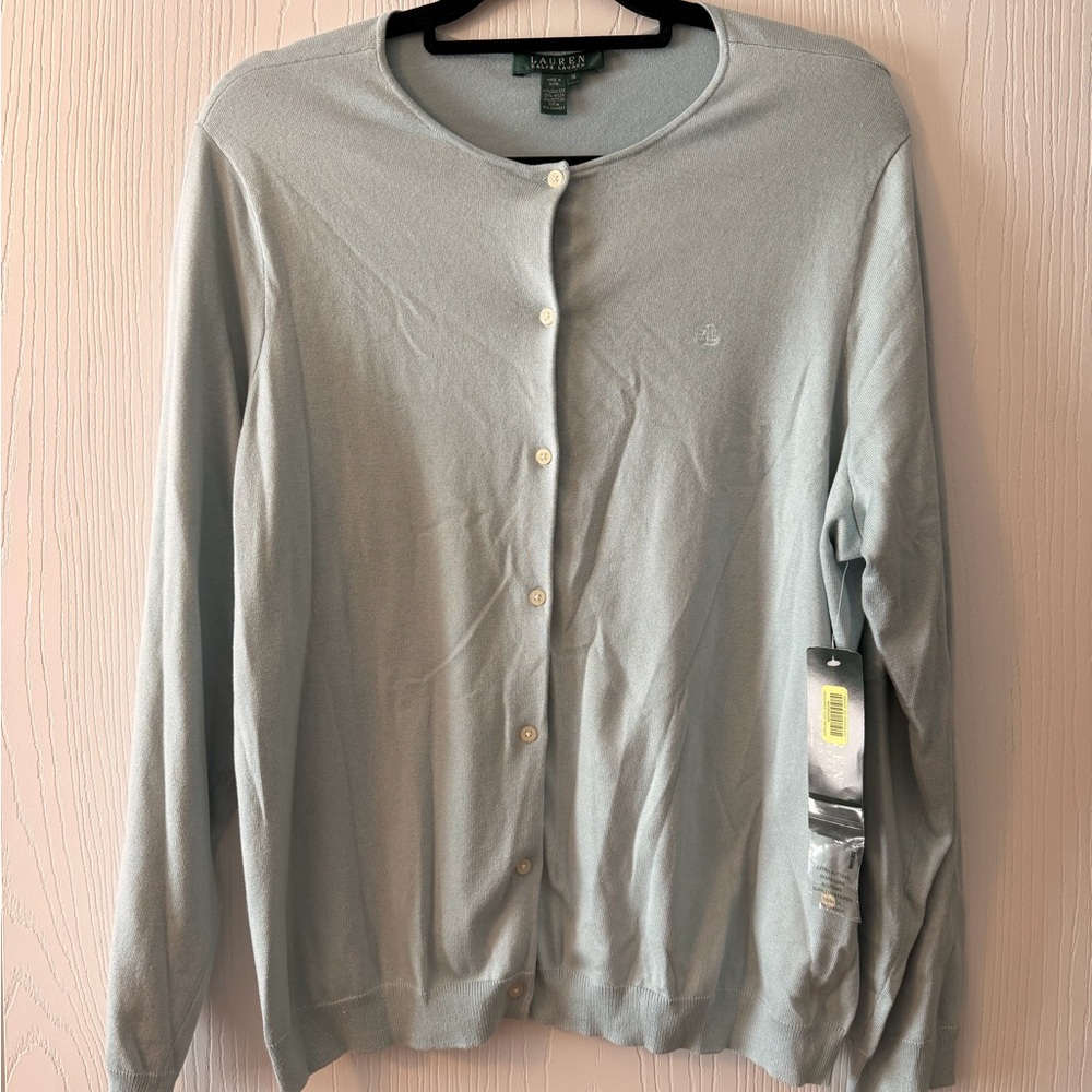 Ralph Lauren | Light Blue Button-Up Cardigan